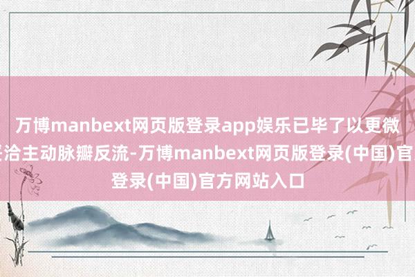 万博manbext网页版登录app娱乐已毕了以更微创的时势妥洽主动脉瓣反流-万博manbext网页版登录(中国)官方网站入口