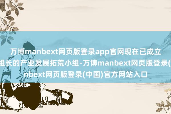 万博manbext网页版登录app官网现在已成立由区主设施导担任组长的产业发展拓荒小组-万博manbext网页版登录(中国)官方网站入口